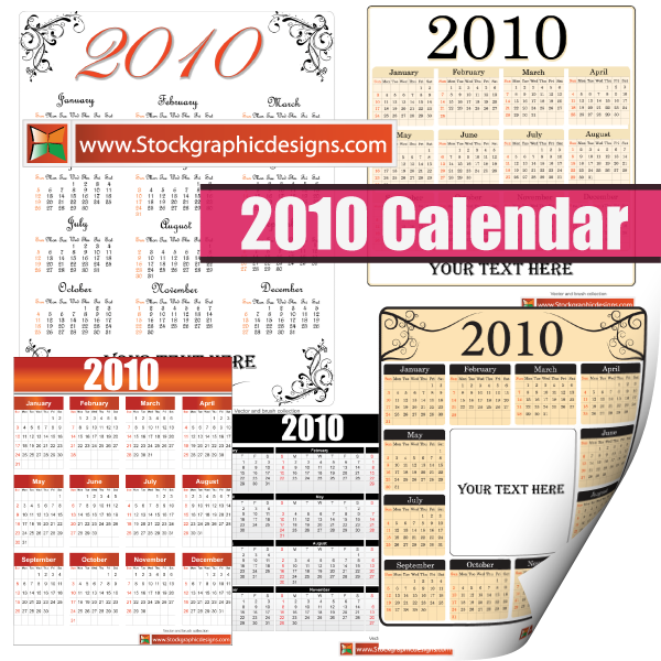 2010 Free Vector Calendar thumb Календарь на 2010 год в векторе